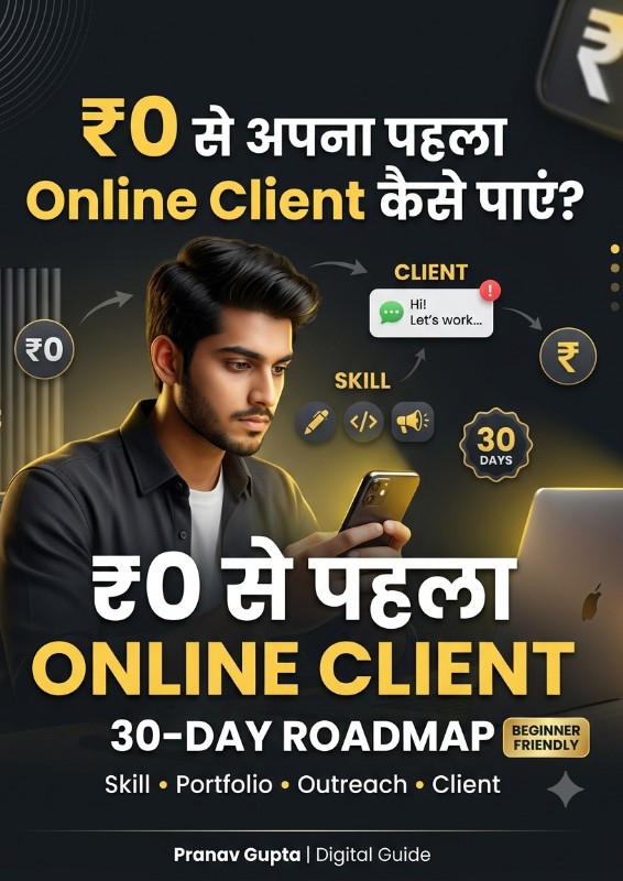 ₹0 से अपना पहला Online Client कैसे पाएं — 30-Day Roadmap