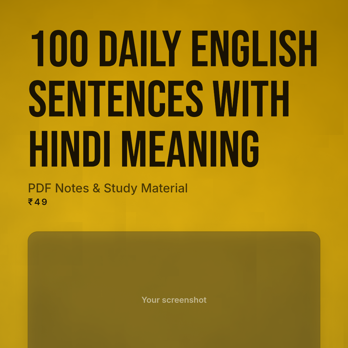 100 Daily English Sentences with Hindi Meaning