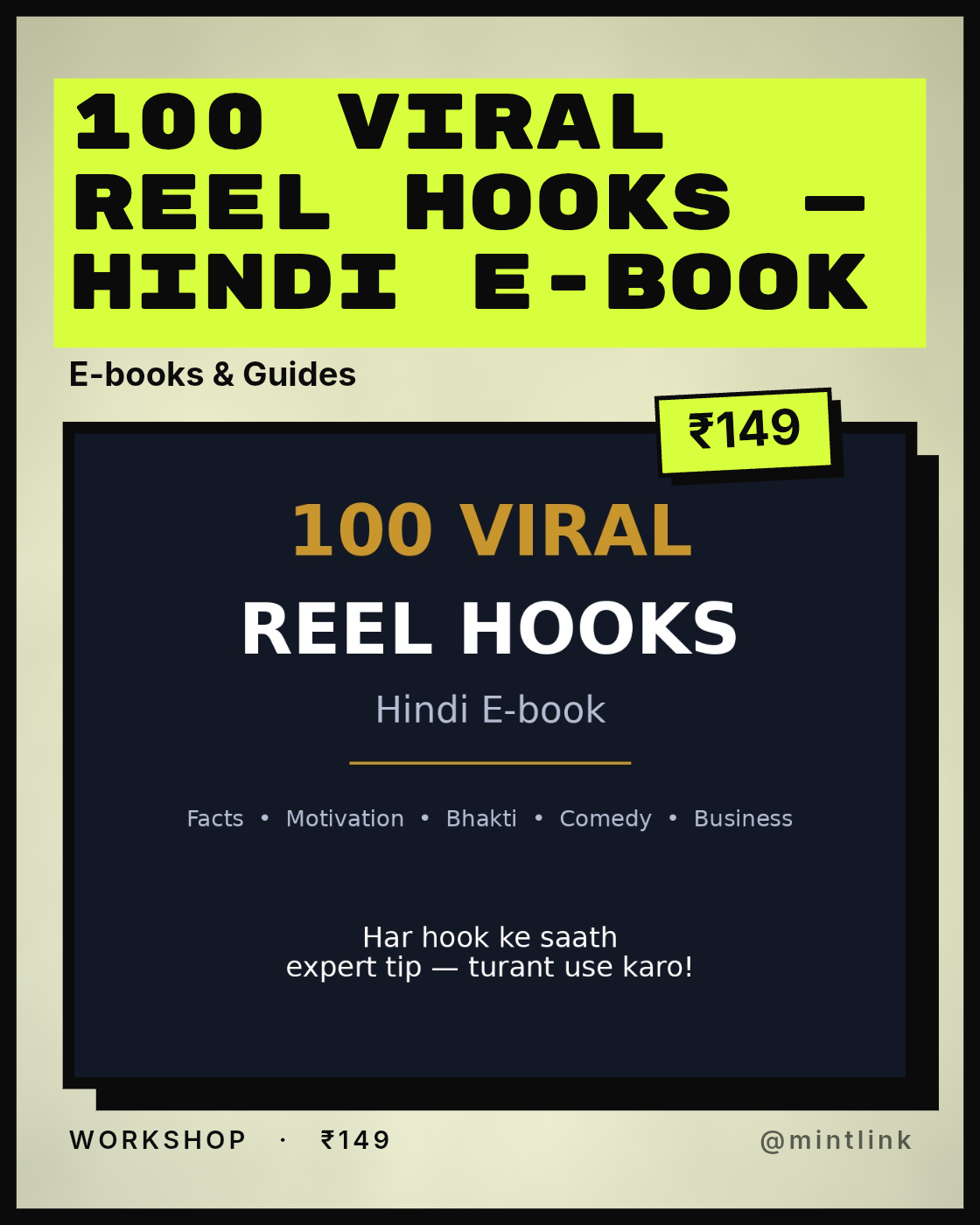 100 Viral Reel Hooks — Hindi E-book