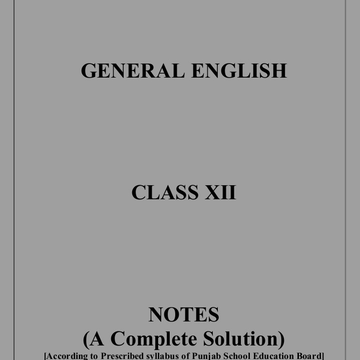 12 th class english notes 