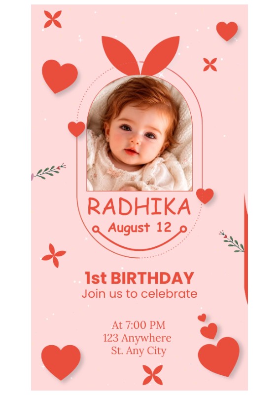 1st Birthday Invitation Video | Jashnify