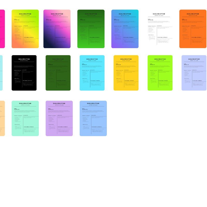 20 Professional Resume Templates Bundle (Canva)