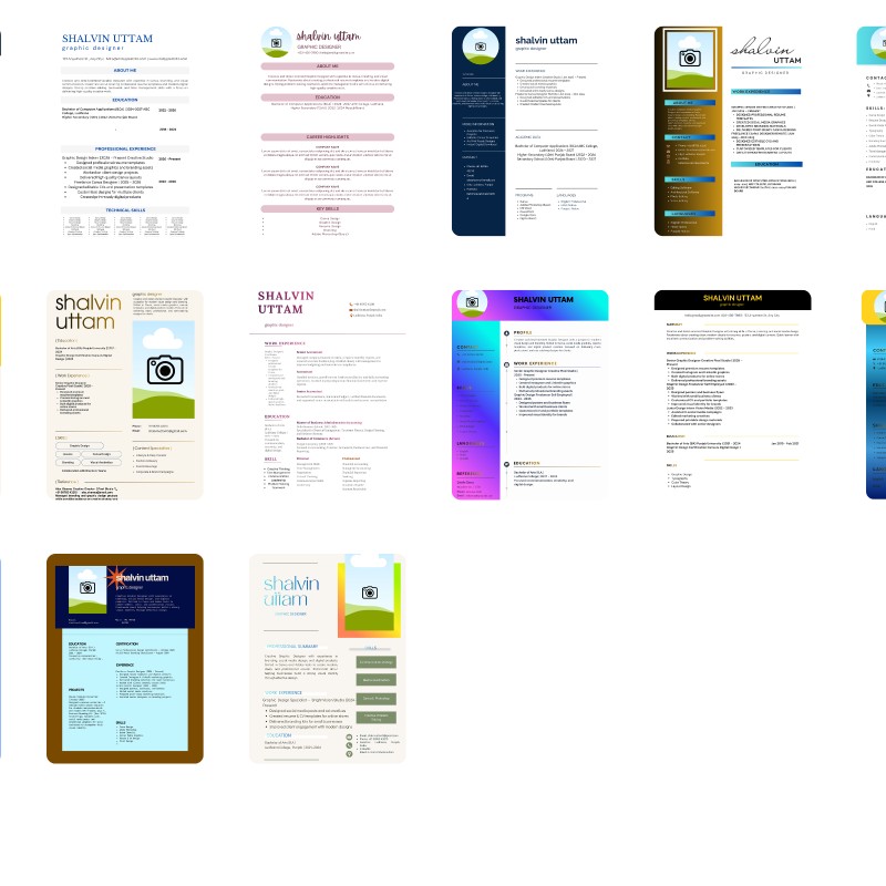 20 Professional Resume Templates Bundle (Canva)