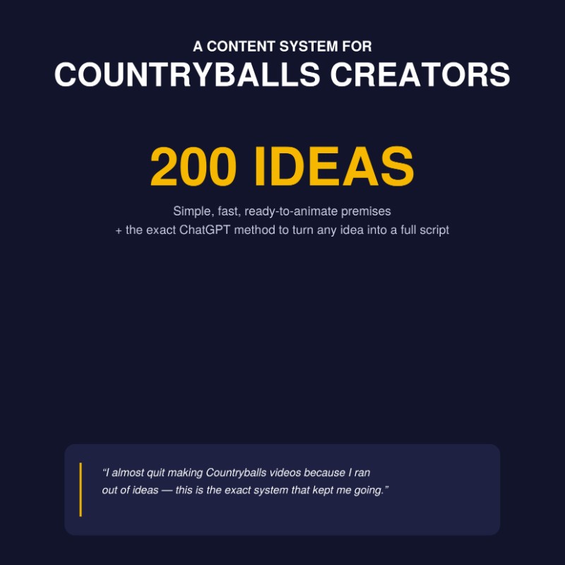 200 Countryballs Ideas + ChatGPT Script Method