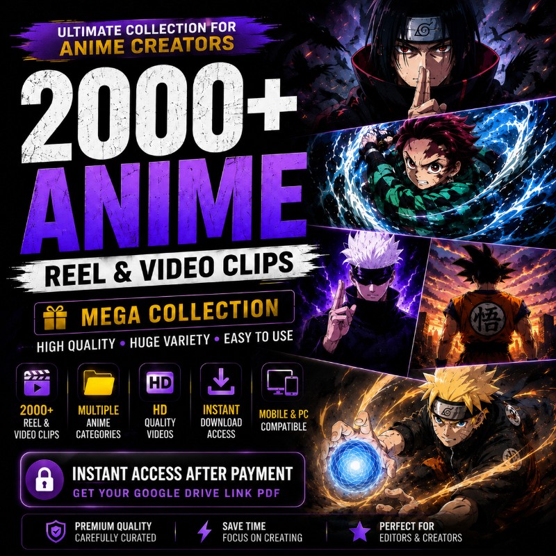 2000+ Anime Reels & Video Clips | Mega Collection