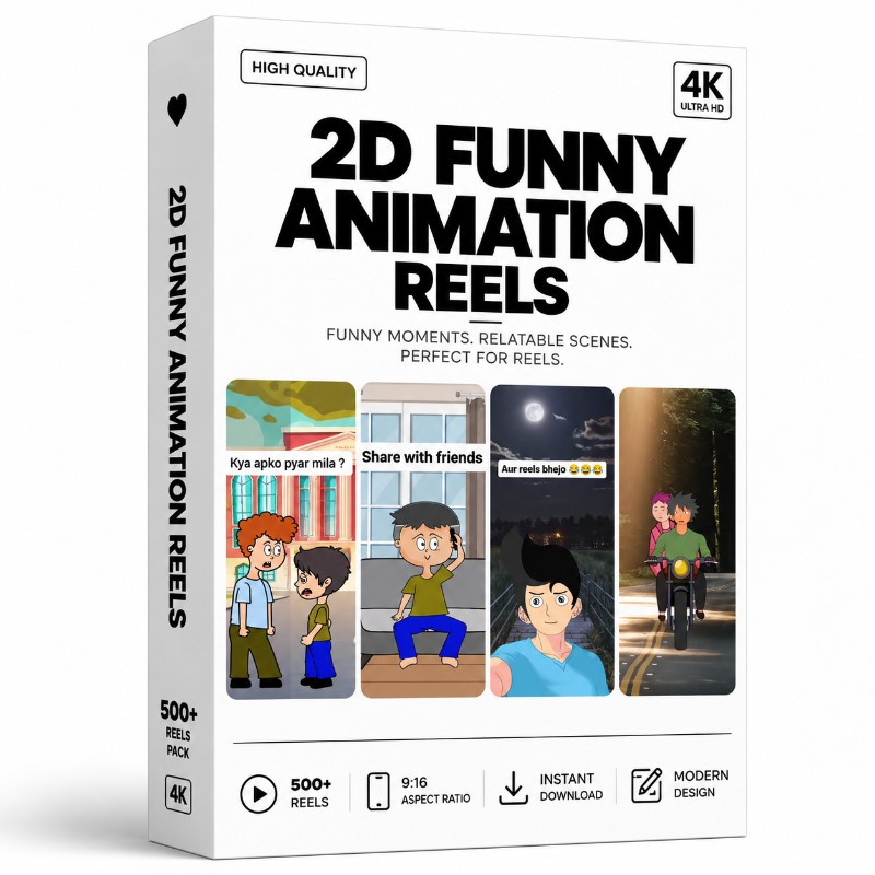 2D FUNNY ANIMATION (copyright free) 4k