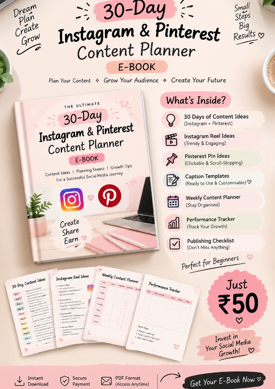 30-Day Instagram & Pinterest Content Planner