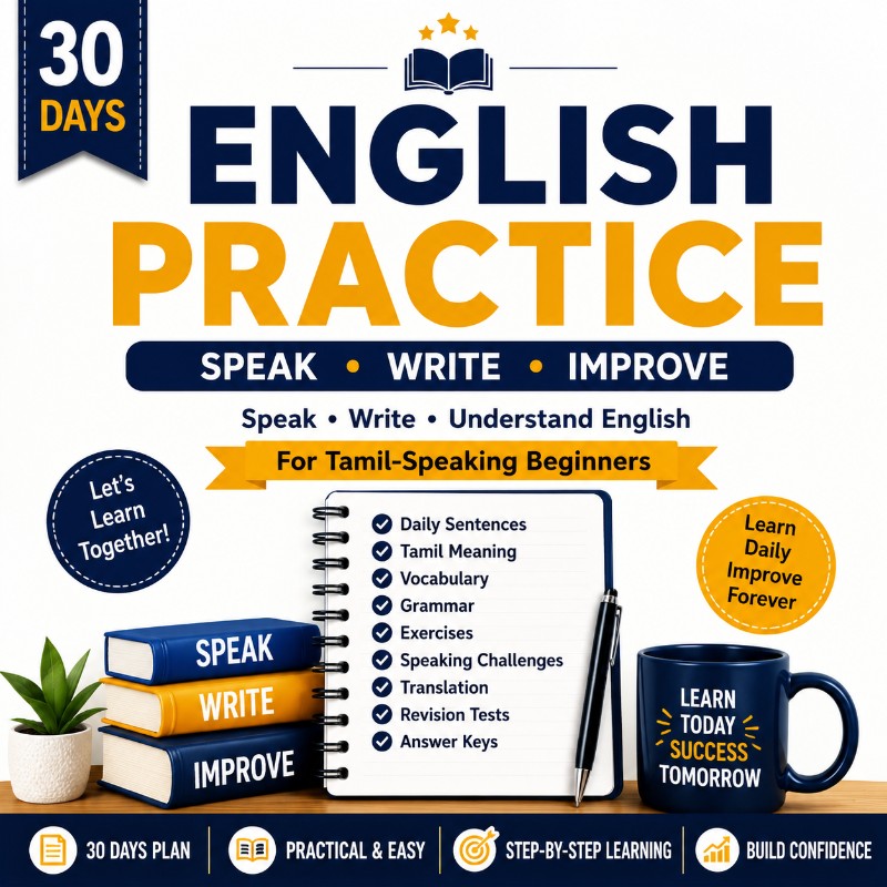 30 Days English Practice - Speak, Write & Improve 