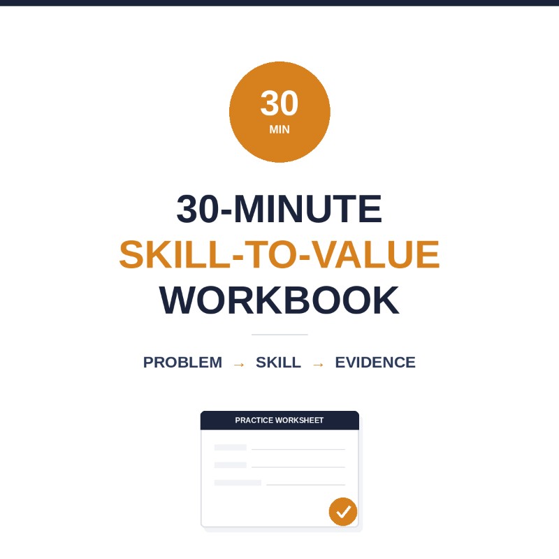 30-Minute Skill-to-Value Workbook