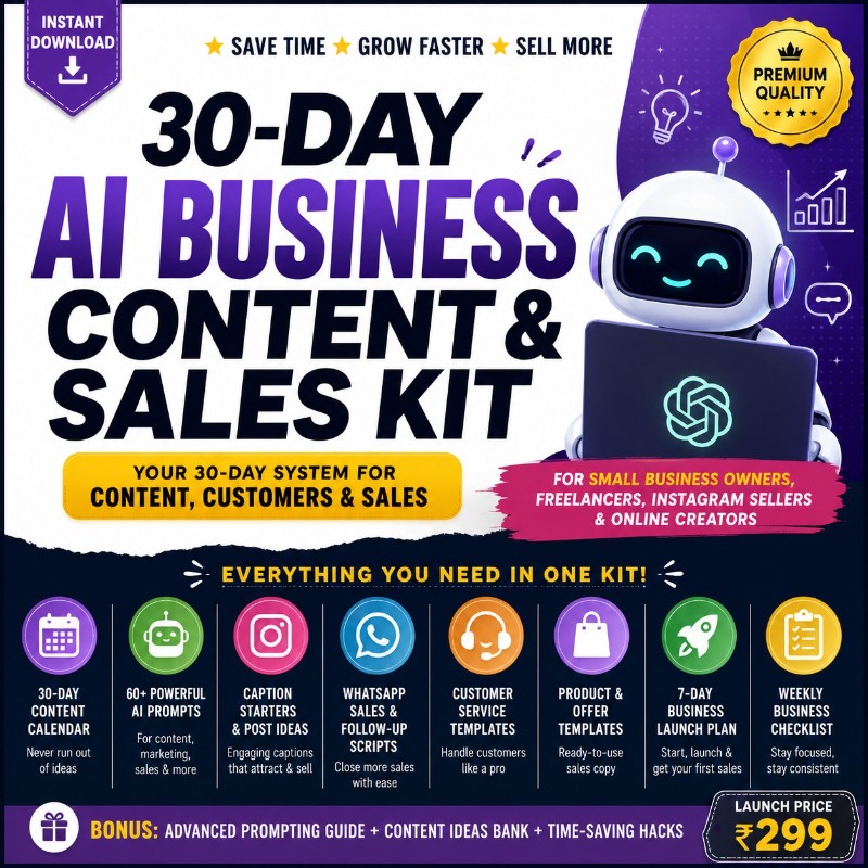 30day AI Bussiness content &sale kit 