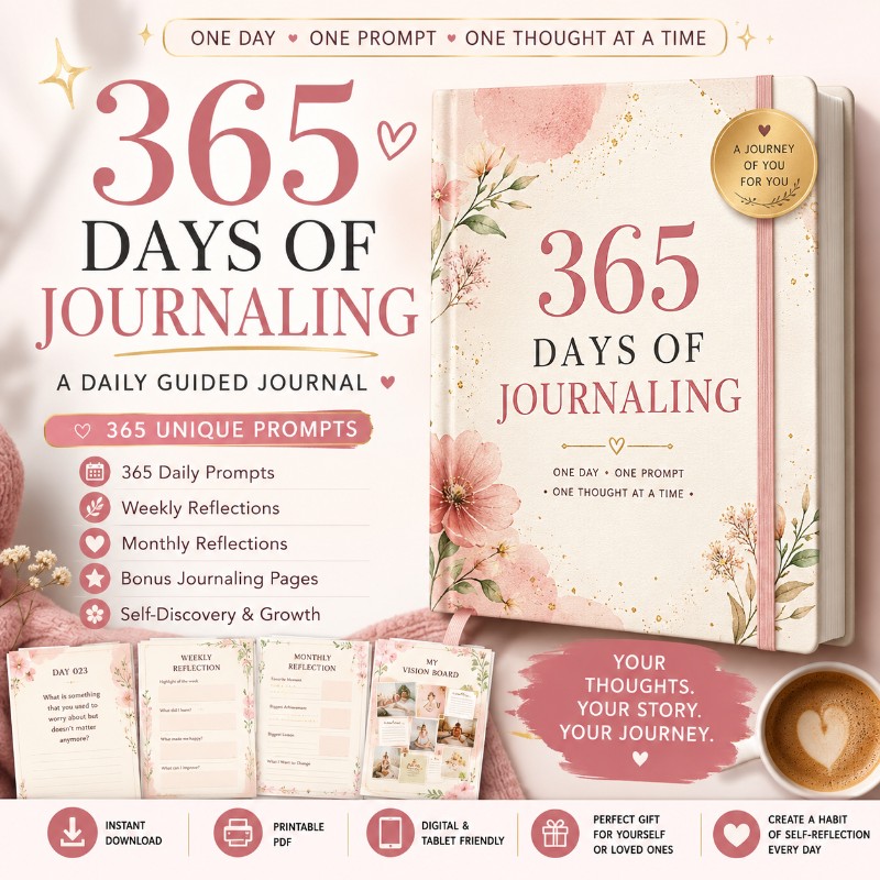 365 Days of Journaling | 365 Daily Prompts & Reflections