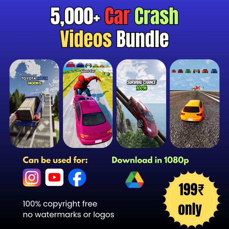 5,000+ Car Crash Videos Bundle🎮