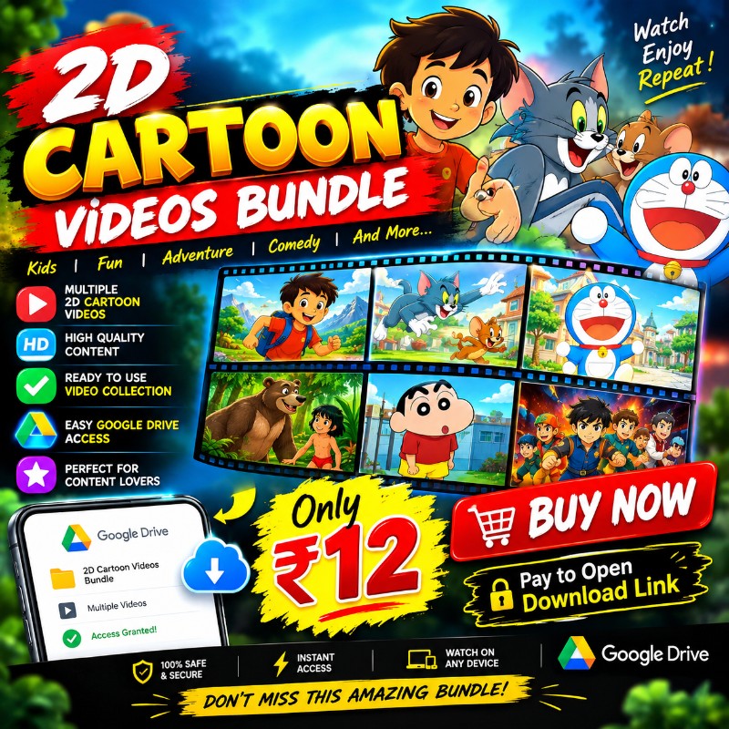 5000+ Ready-to-Upload 2D And 3D Cartoon Videos — Ready to Upload