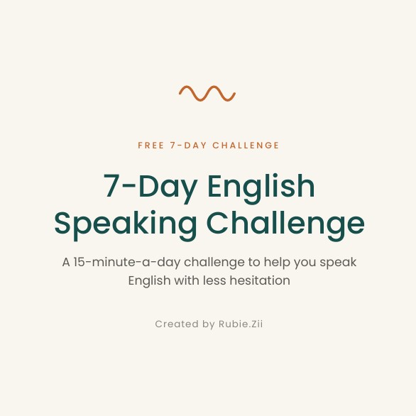 7 day English speaking challenge