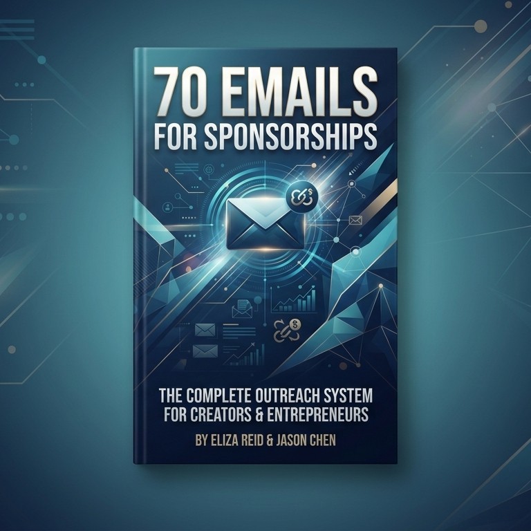 70 Emails For Sponsorships: The Ultimate Pitch Playbook for Creators & Entrepreneurs.