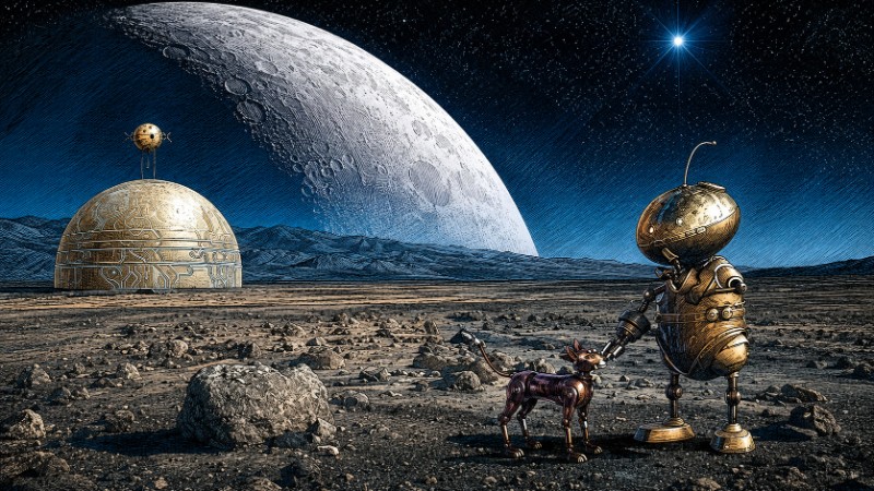 A cosmic encounter on alien terrain