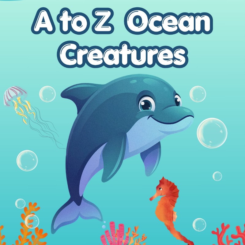 A to Z Ocean Creatures Coloring Book for Kids | 26 Sea Animals + Fun Facts