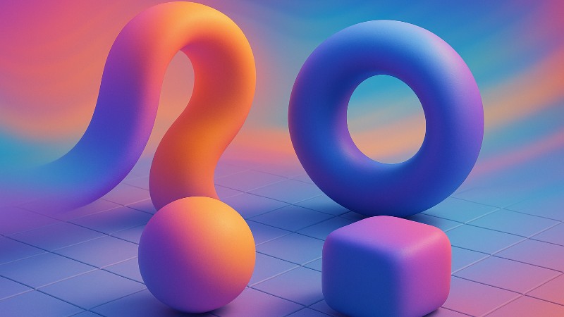 Abstract 3D shapes with smooth gradients 