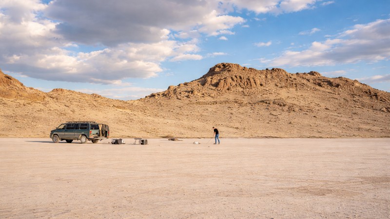 Adventure in the desert dusk