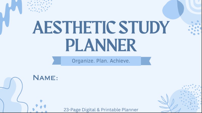 AESTHETIC STUDY PLANNER