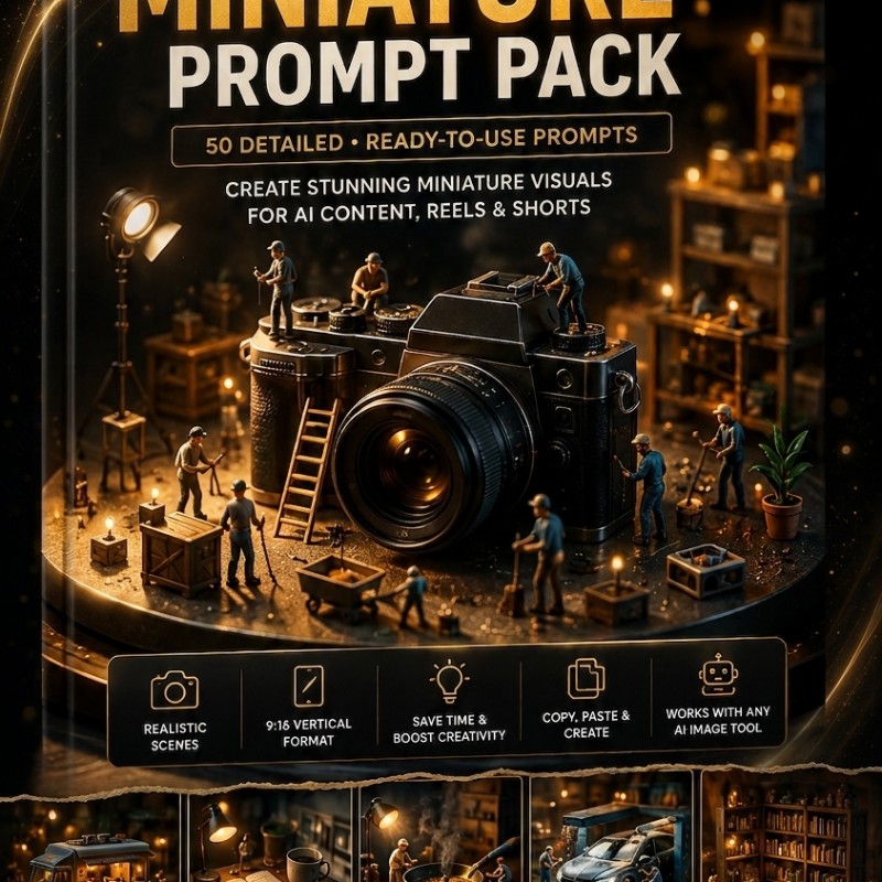 AI Miniature Prompt Pack — 50 Detailed Prompts