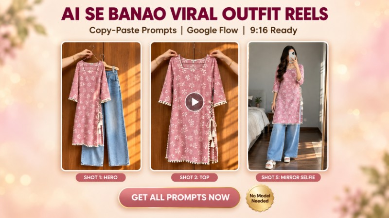 AI Viral Outfit Reel Prompts Pack | Google Flow | Copy-Paste Ready