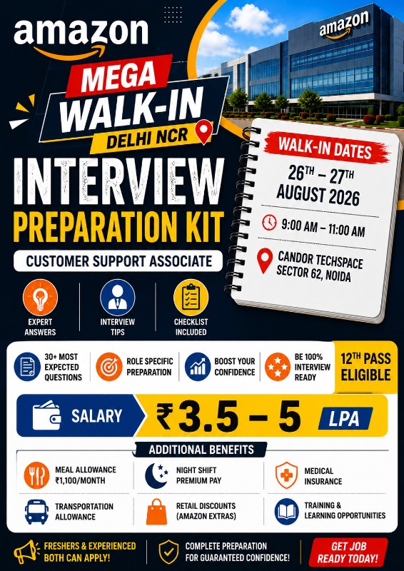 Amazon Customer Support Associate – Interview Preparation Kit 