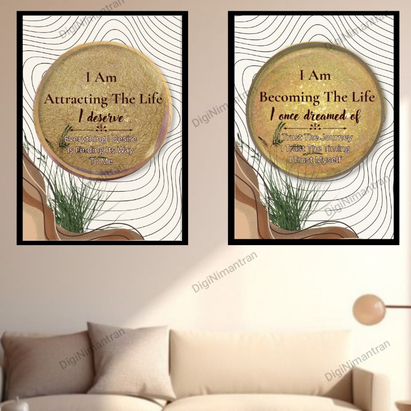 An Affirmation Wall Art Set of 2 |A2(42*59.4cm) Manifestation & Positive Mindset Printable