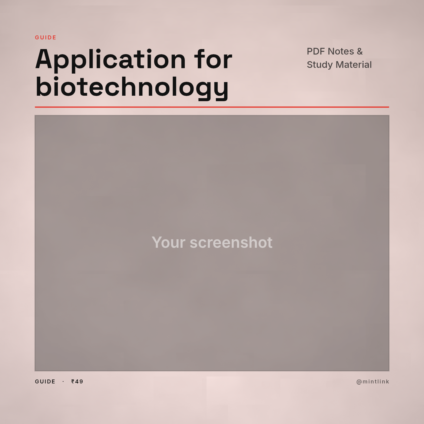 Application for biotechnology 