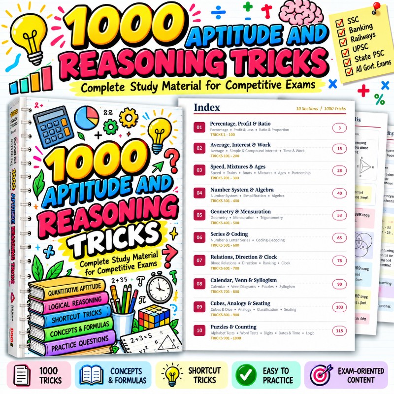 APTITUDE & REASONING 1000 TRICKS 