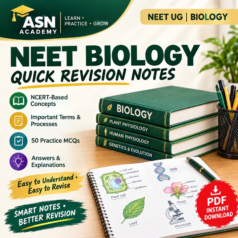 ASN Academy – NEET Biology Quick Revision Notes