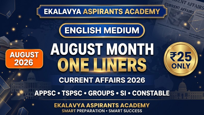 AUGUST MONTH CURRENT AFFAIRS  ONE LINERS ENGLISH 