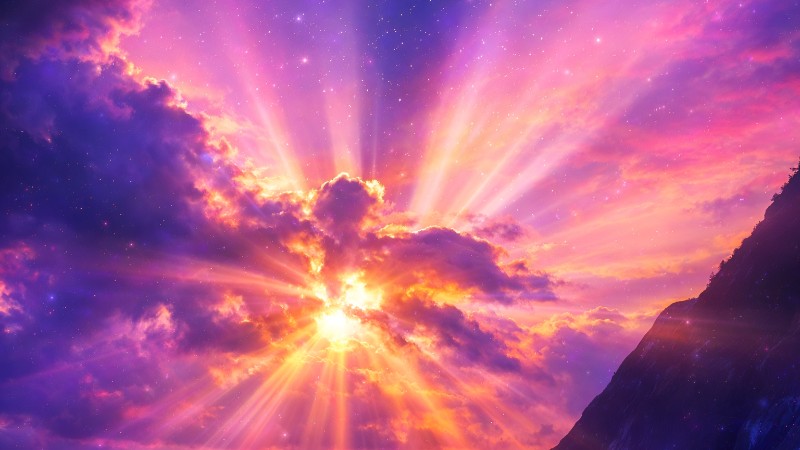 beautiful sunrise sky