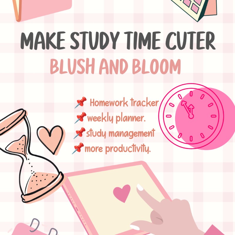 Blush & Bloom — Printable Student Planner