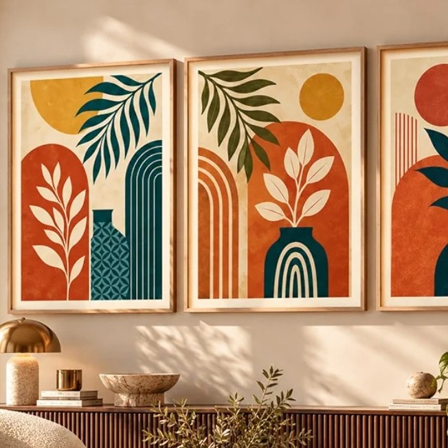 Boho Botanical Wall Art – Aesthetic Home Decor