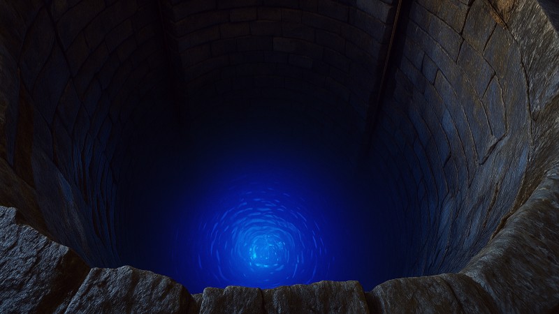 bule well with dark