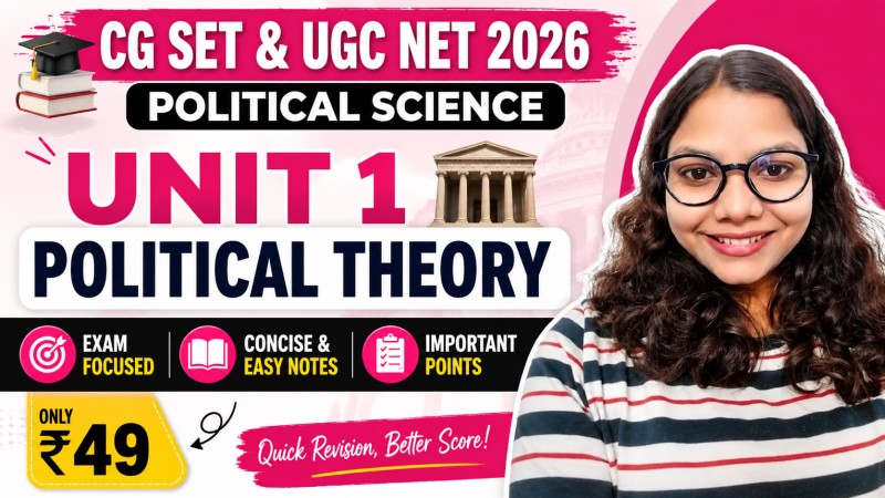 CG SET & UGC NET 2026 Political Science — Unit 1: Political Theory | Complete Revision PDF