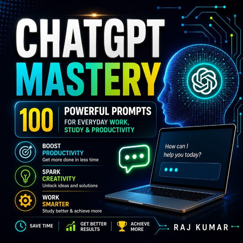 ChatGPT Mastery 100 Powerful Prompts for Everyday Work, Study & Productivity