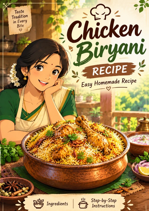 Chicken Biryani Recipe – Easy Homemade Cooking E-book