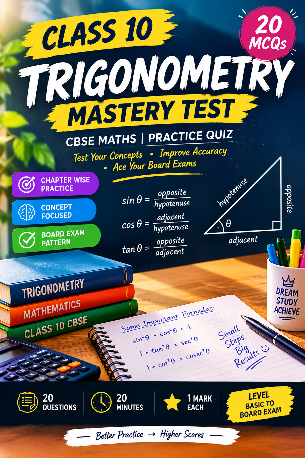 Class 10 Trigonometry Mastery Test | CBSE Maths