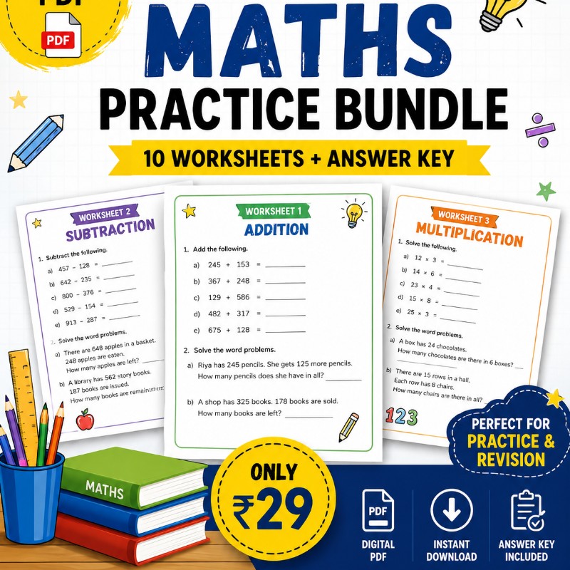 Class 3 Maths Practice Bundle