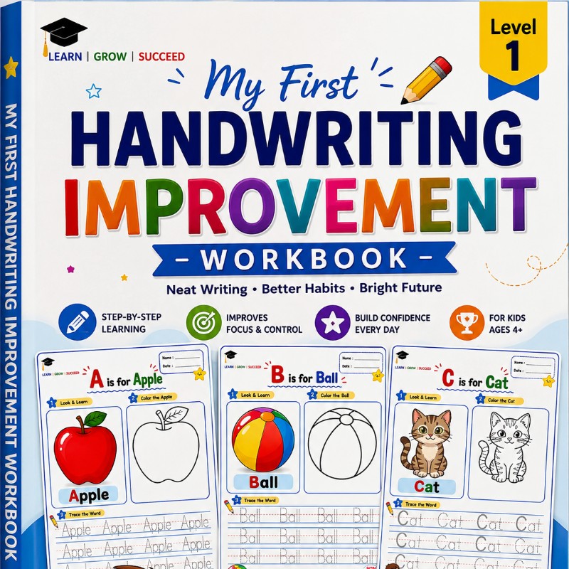 COLOUR & TRACE HANDWRITING BOOK