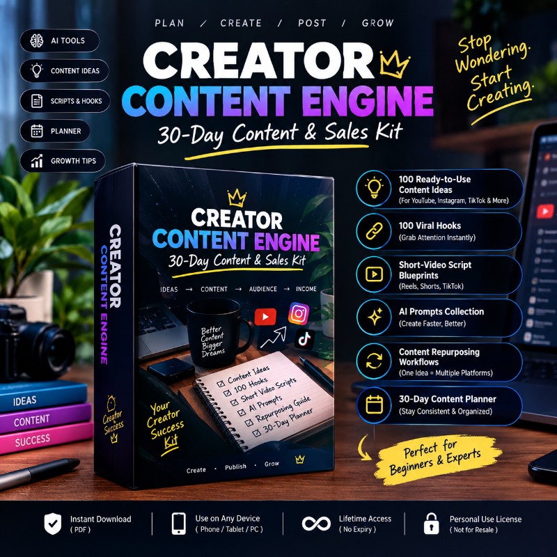 Creator Content Engine — 30-Day Content & Sales Kit