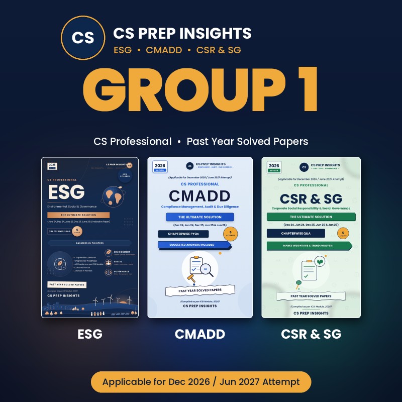CS PROFESSIONAL GROUP 1 - ESG, CMADD, CSR & SG SCANNER | 2026 Edition