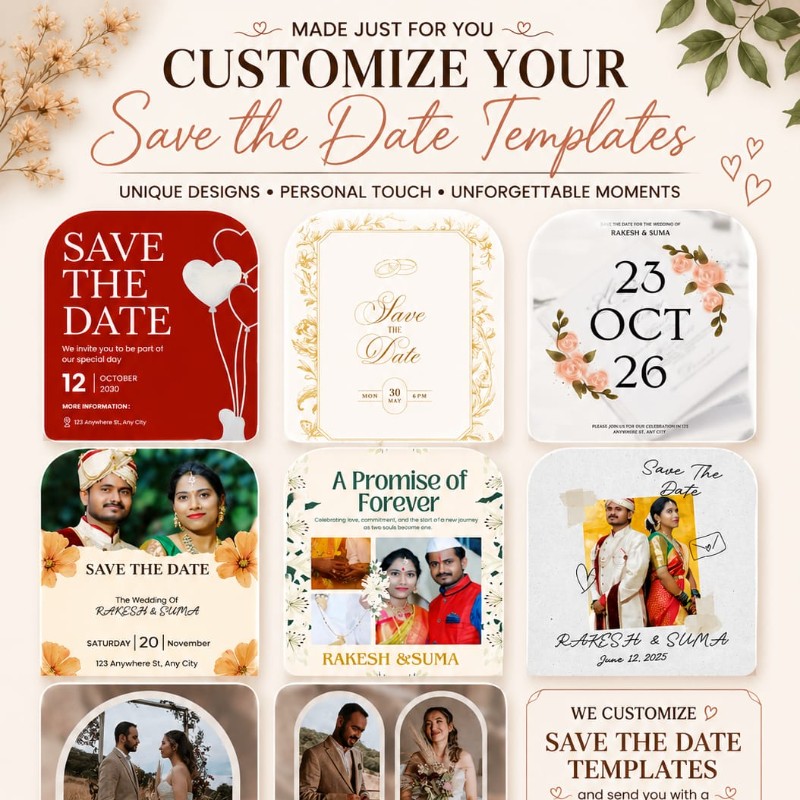 Custom Save the Date Design 💌 | Personalized Wedding Announcement