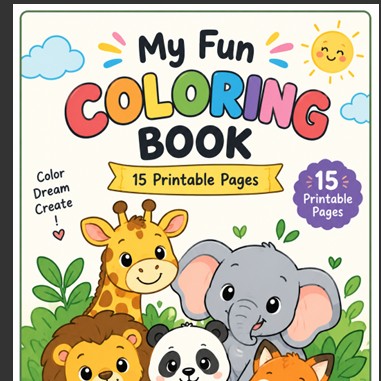 Cute Animal Coloring Book for Kids