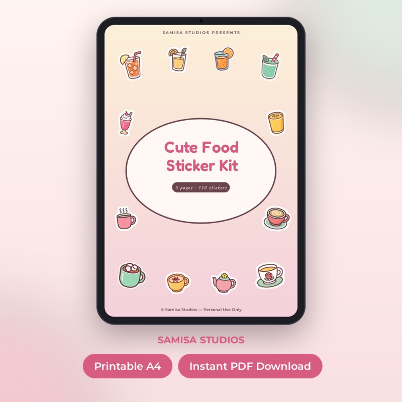 Cute Food Sticker Kit