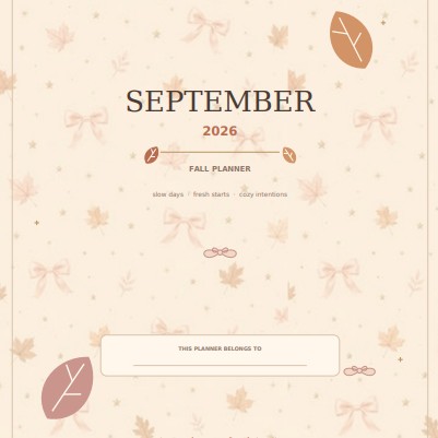 daily planner - september
