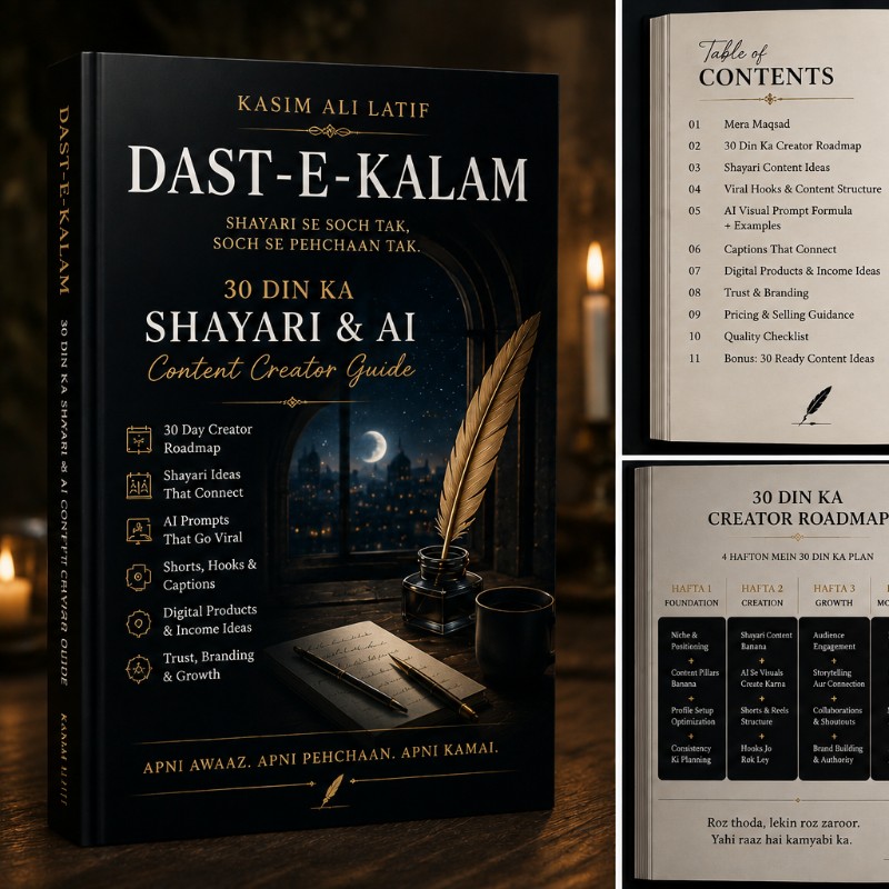 Dast-e-Kalam — 30 Din Ka Shayari & AI Content Creator Guide 