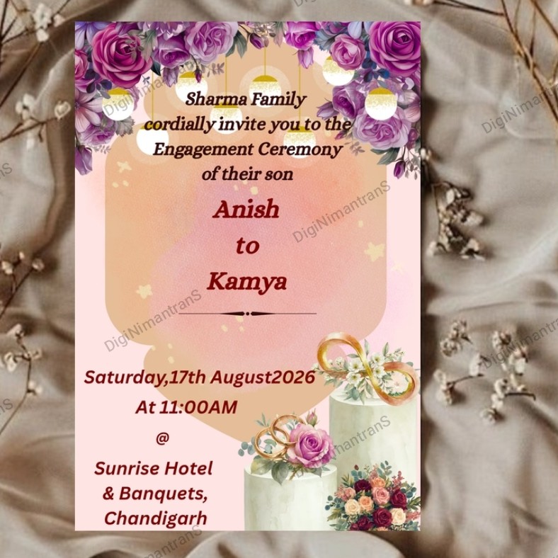 Digital Engagement Ceremony Invitation
